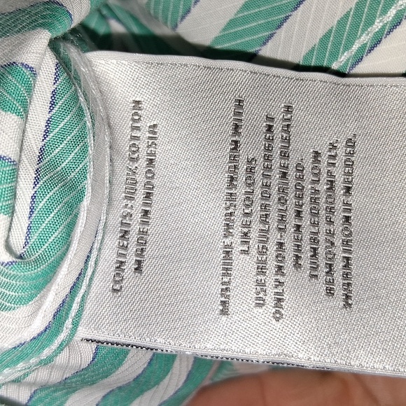 Foxcroft Wrinkle Free Striped Button Front L - Picture 6 of 7